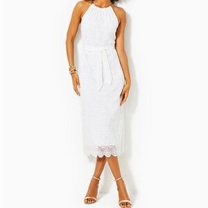 Lilly Pulitzer NWT XL Bingham Lace Midi Dress
Resort White Scalloped Shell Lace